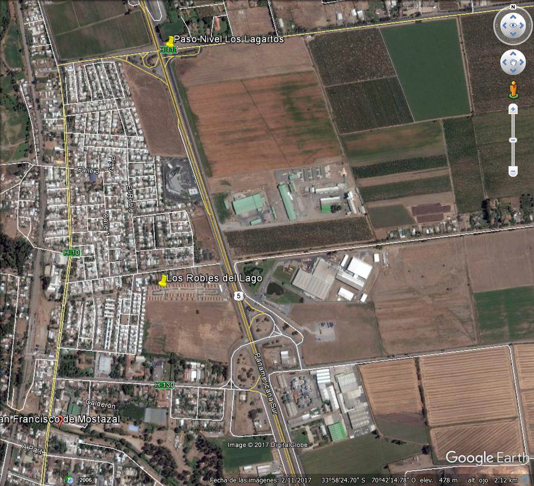 Ubicación Los Robles del Lago